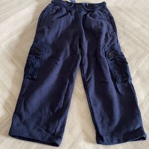 Wes & Willy Little Boys Navy Blue Cargo Sweatpants